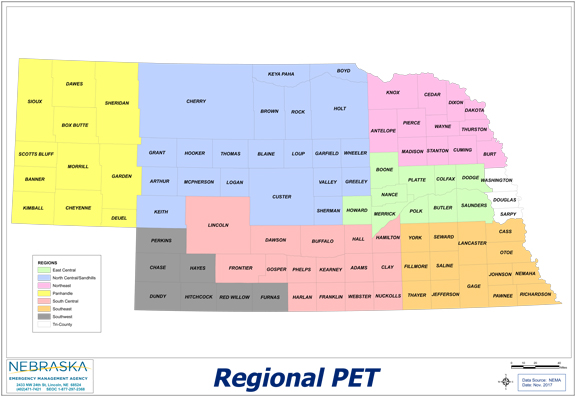 Nebraska PET Regions